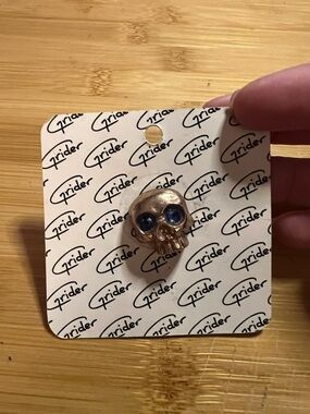 Skull Pin with Faux Crystal Eyes (NWT)